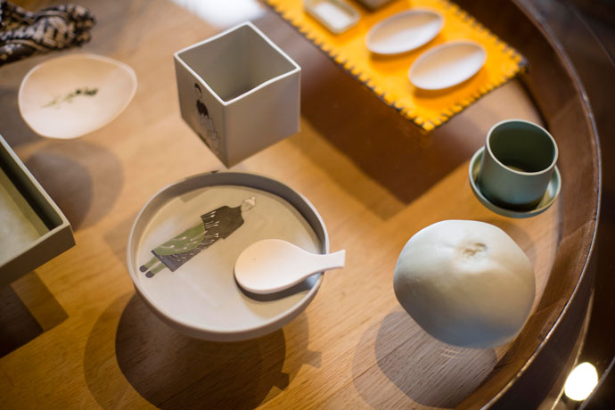 Hilda Kruger, porcelain, slip cast, hand built and painted