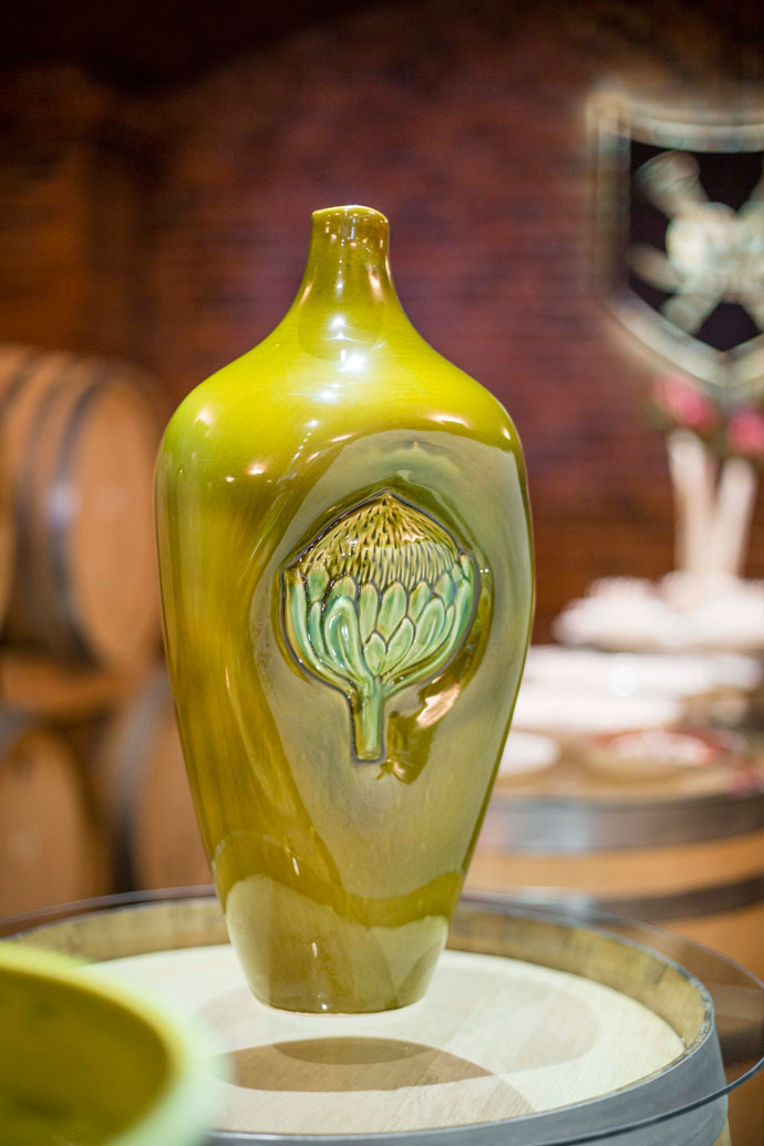 Ceramic Matters, earthenware with indent Protea